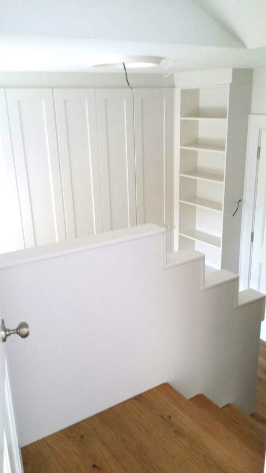 Stepped Shelving in Walk-In Wardrobe