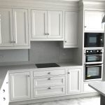 Painted In-frame Beaded Shaker Kitchen with Quartz Worktop and High Cornice