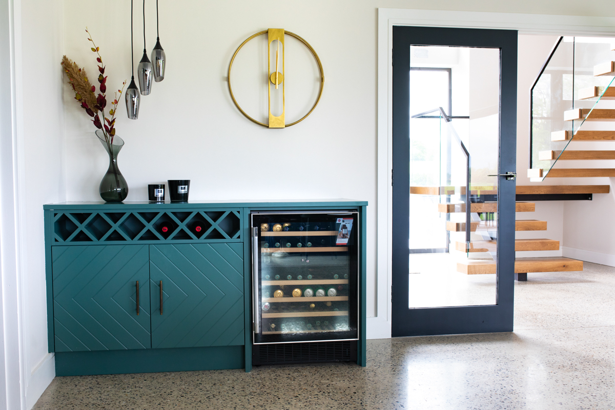 Custom Bar Cabinet with JV Kitchens